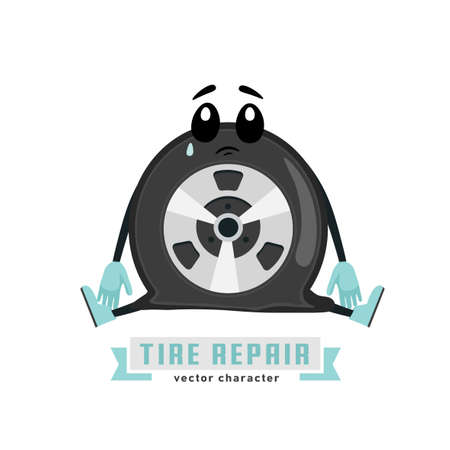 Tire character imageのイラスト素材