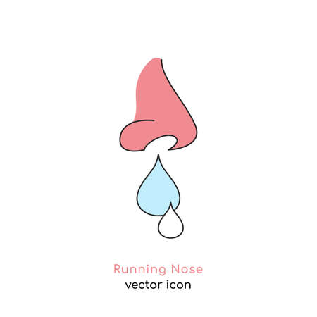 Running nose iconのイラスト素材