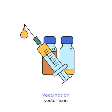 Vaccination vector icon.のイラスト素材
