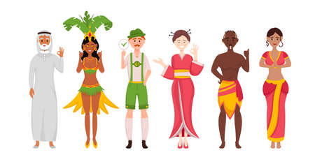 Multicultural vector setのイラスト素材
