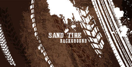 Tire Poster Sand Backgroundのイラスト素材