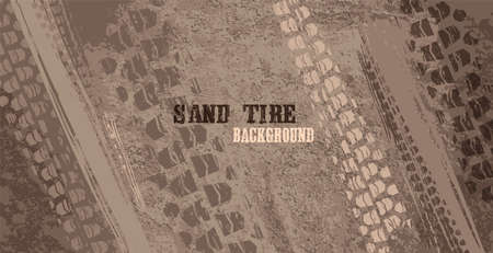 Tire Poster Sand Backgroundのイラスト素材