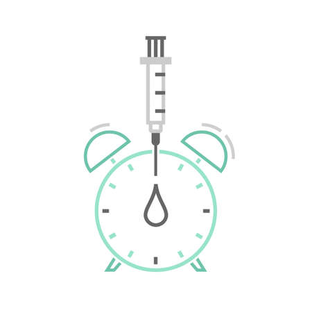Time to vaccinate symbol. Pandemic, epidemic concept.のイラスト素材