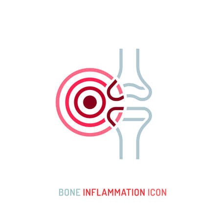 Inflammation, pain, angriness sign. Editable vector illustration in modern outline styleのイラスト素材