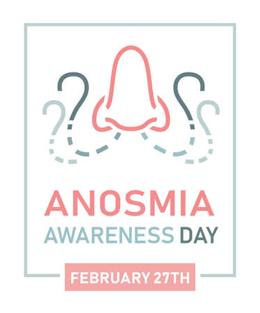 Smell loss vertical poster. Anosmia awareness day.のイラスト素材