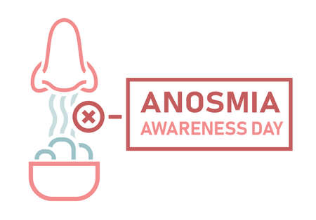 Smell loss landscape poster. Anosmia. Long-term covid effects.のイラスト素材