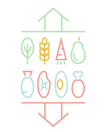 Reduce animal products consumption. Editable vector posterのイラスト素材