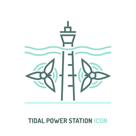 power station icon. Editable vector illustrationのイラスト素材
