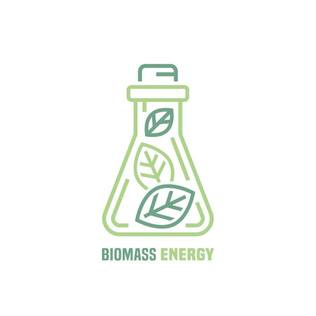 Biomass energy icon, sign. Editable vector illustrationのイラスト素材