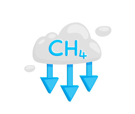 Methane emissions. SIgn, icon, pictogram. Editable vector illustration.のイラスト素材