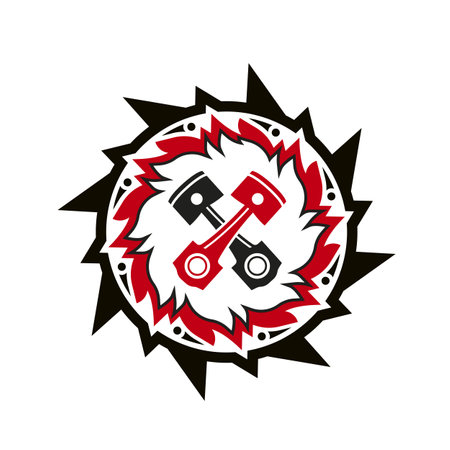 Motorsport brand event sign. Editable vector illustrationのイラスト素材