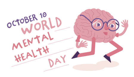 World mental health day. International event posterのイラスト素材
