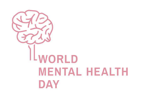 World mental health day. International event posterのイラスト素材