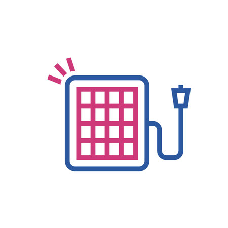Portable solac panel icon. Editable vector illustrationのイラスト素材