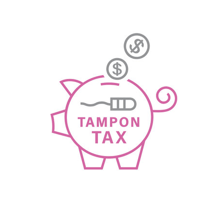 Tampon, period tax pictogram. Editable vector illustration.のイラスト素材