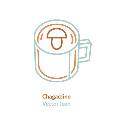 Chaggaccino icon, pictogram, sign in outline style.のイラスト素材