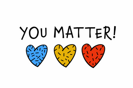 You matter. Motivating lettering phrase in a pop art style.のイラスト素材