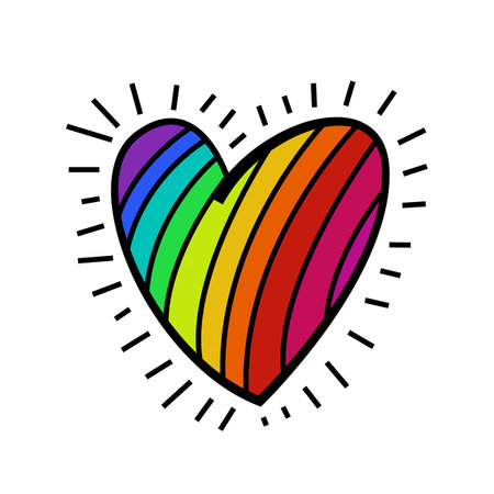 Human mind and experience diversity concept. Heart shape.のイラスト素材