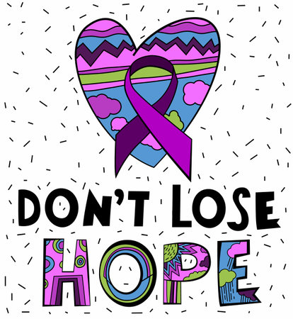 National cancer survivor month. Hope, support concept.のイラスト素材