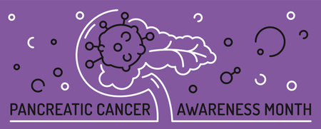 November is pancreatic cancer awareness month. Vector illustrationのイラスト素材