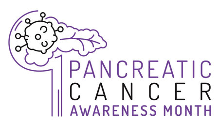 November is pancreatic cancer awareness month. Vector illustrationのイラスト素材