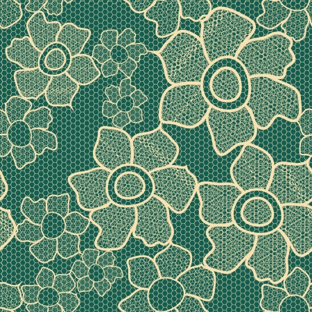Vintage soft lace floral seamless patternのイラスト素材