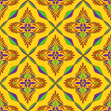 Bright colorful Indian seamless pattern のイラスト素材