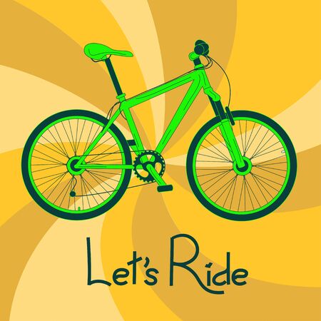 Background with green speed bicycleのイラスト素材