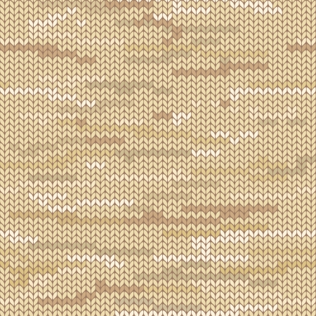 Beige melange knitted seamless patternのイラスト素材