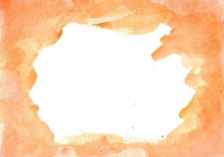 beige watercolor stain on a white backgroundの写真素材