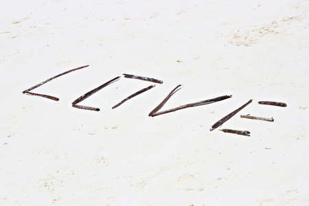 Words of love on beach at Tachai Island of Southern Thailandの写真素材