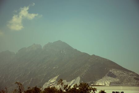 View of the Monterrey Mountainsの写真素材