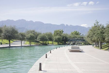 View of the Lake from Paseo Santa Lucia Monterrey