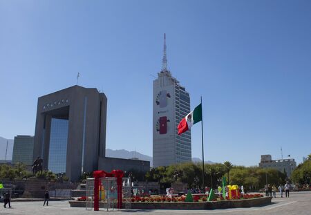 View of the urban city of Monterrey Mexicoの写真素材