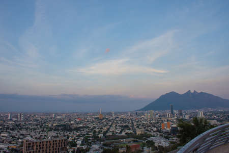 Monterrey Mexico. 05-26-2021. View of the City of Monterrey at Sunsetの写真素材