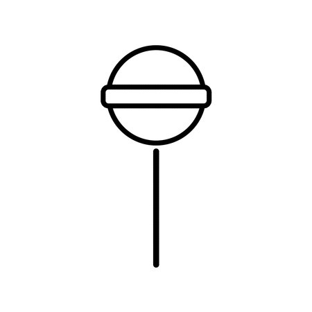 Candy sweet lollipop vector   template. Candy bar line icon vector sign, linear outline design illustration shop icon isolated on white backgroundのイラスト素材