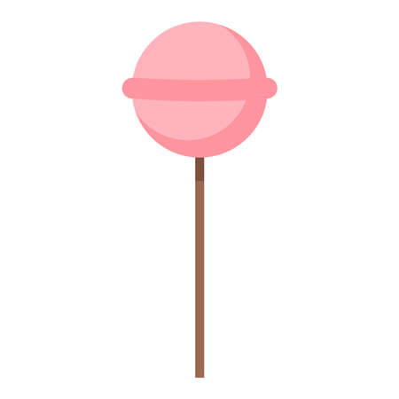Candy sweet lollipop vector logo template. Candy bar line icon vector sign, linear outline logo design illustration shop icon isolated on white backgroundのイラスト素材