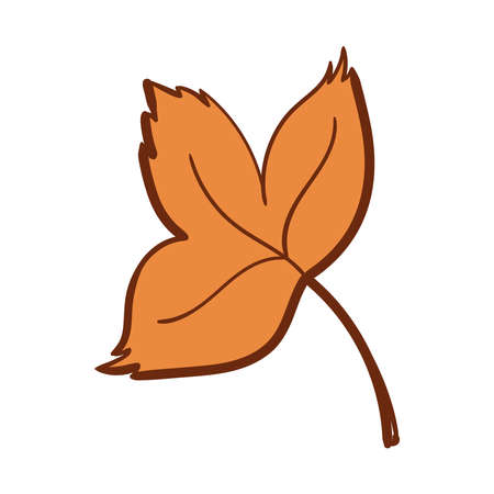 Ecology leaf concept. Isolated on white background. Vector botanical illustration. Hand-drawn doodle floral elements. Spring and summer flower and plant vector in line art outline style.のイラスト素材