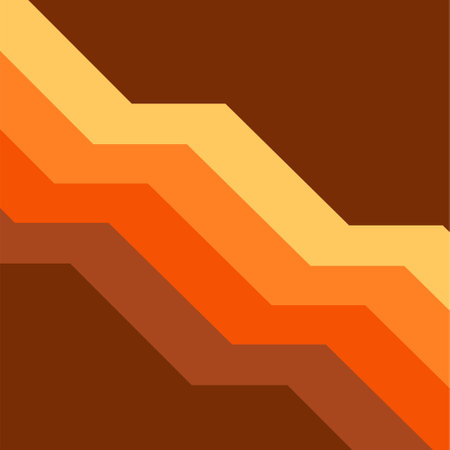 1970 retro seamless pattern in orange, yellow and brown colors. 70s hand-Drawn vector Illustration groovy background, hippie wallpaper.のイラスト素材
