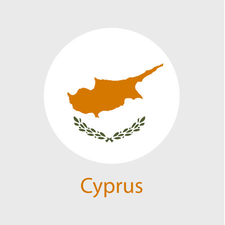 Cyprus flag vector icons set of illustrations in the shape of heart, star, circle and mapのイラスト素材