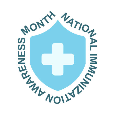 National Immunization Awareness Month vector illustration. Annual august celebration .のイラスト素材