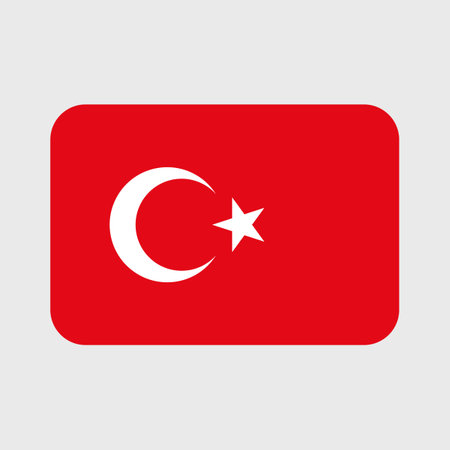 Turkey flag vector icons set in the shape of heart, star, circle and map.のイラスト素材