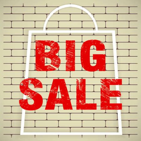 Big sale poster. Big Sale folding designのイラスト素材