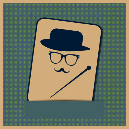 Hipster background. Vector illustration. Father's Day greeting Ñard.のイラスト素材