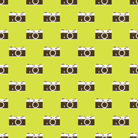 Camera seamless pattern background. Vector illustrationのイラスト素材