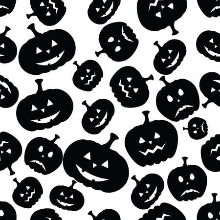 Halloween horror symbols seamless pattern background. Vector file layered for easy manipulation and custom coloring.のイラスト素材