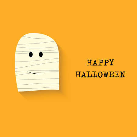 Halloween vector  background with mummy. Vector illustrationのイラスト素材