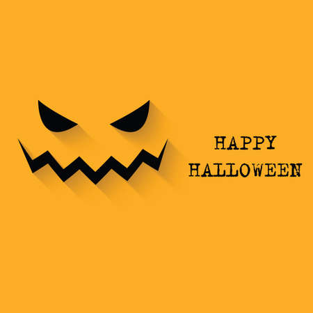 Scary carved pumpkin face. Vector illustration. Oct 31のイラスト素材