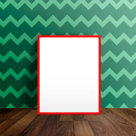 Blank  poster in a room interior