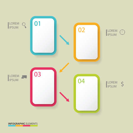 Banners infographic. Vector stickers and labels for infographic. Template for diagram, graph, presentation and chart. Business concept with options, parts, steps or processes.のイラスト素材